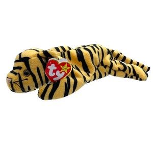 TY Beanie Babies Baby STRIPES the BENGAL TIGER Cat PVC Pellets RETIRED Vintage